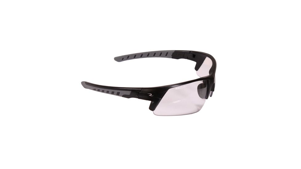 Radians Ballistic Rated Enhanced Clarity Lens Blast FX Glasses w/ Dual Molded Temple Arms, Black, Gray/Clear, RADBL0110CS