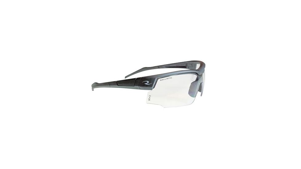 Radians Ballistic Rated Skybow Glasses w/ Flexible Temple Tips and Rubberized Nosepiece, Grey/Clear, RADSB0110CS
