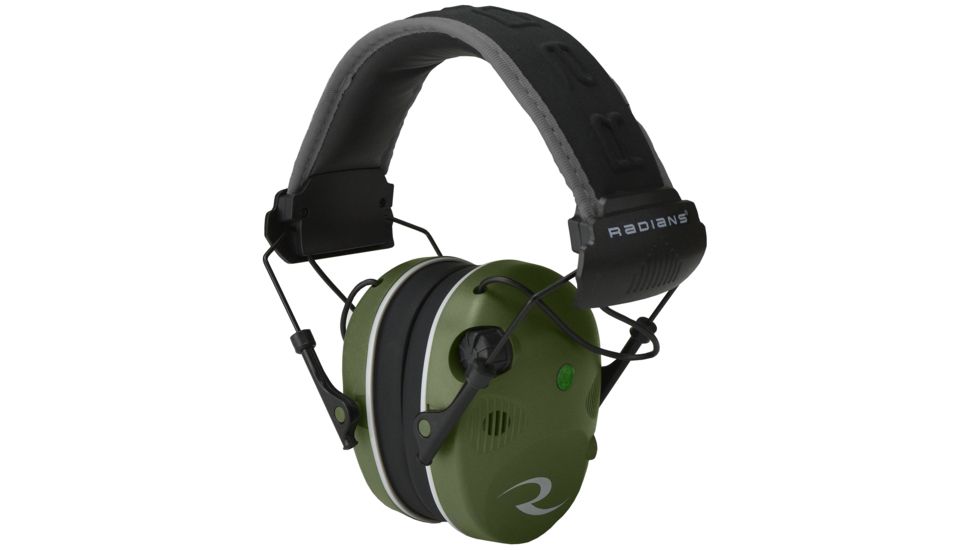 Radians NRR 24 R3400 Quad Mic, Green/Gray, Universal Adult, R3400EQCS