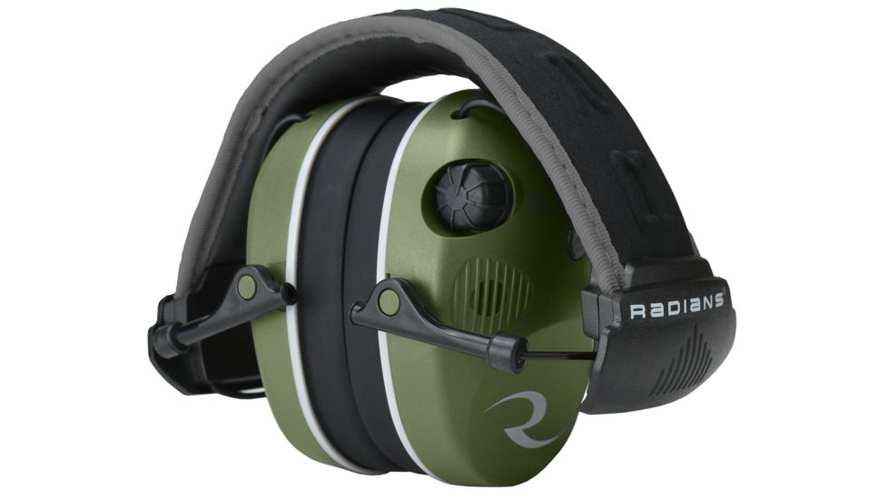 Radians NRR 24 R3400 Quad Mic, Green/Gray, Universal Adult, R3400EQCS
