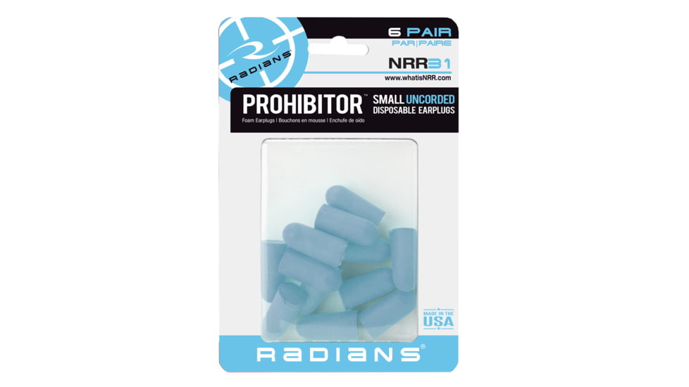 Radians Prohibitor Small Foam Earplugs 1004165