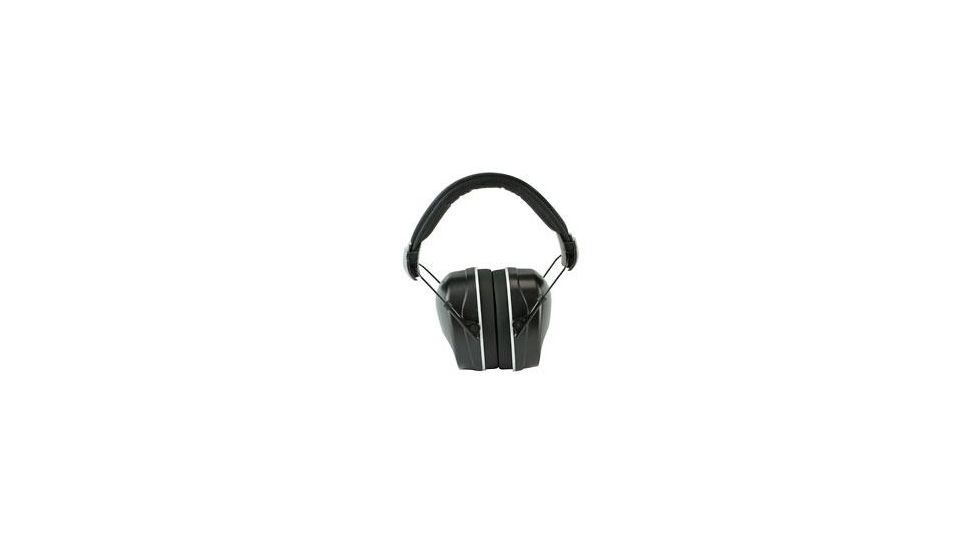 Radians R2500 Folding Slim Cup NRR 34 Passive Ear Muff w/ Free Plugs, Black R2500CS