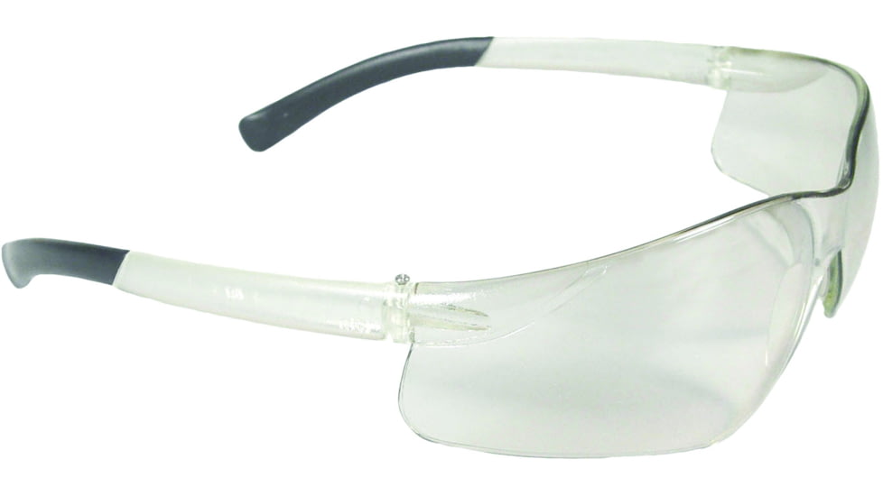 Radians Safety Glasses Lightweight Frame One Piece Polycarbonate Lens Soft Rubber Temples Clear Lenses, AT1-10