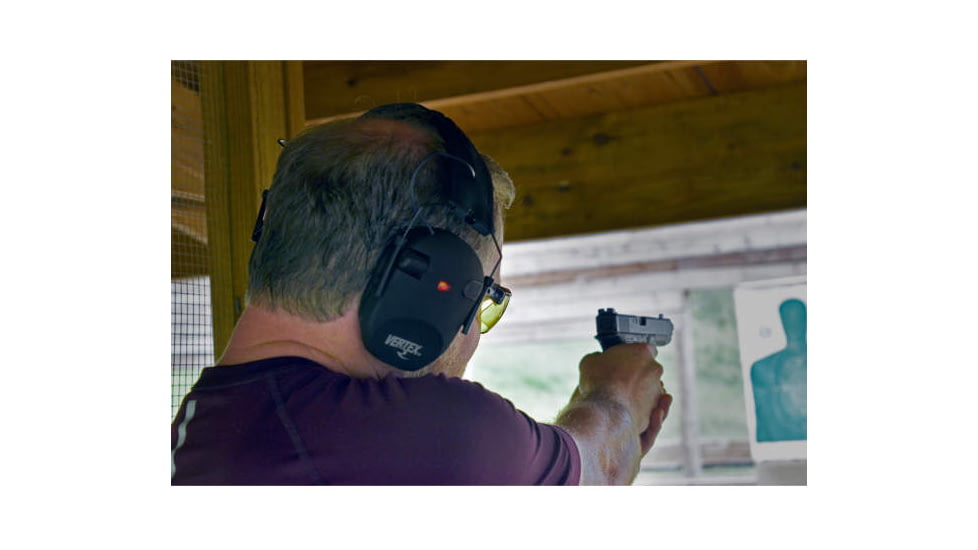 Radians VX0110CS Vertex Electronic Muff 85 DB Over The Head Black Ear Cups With