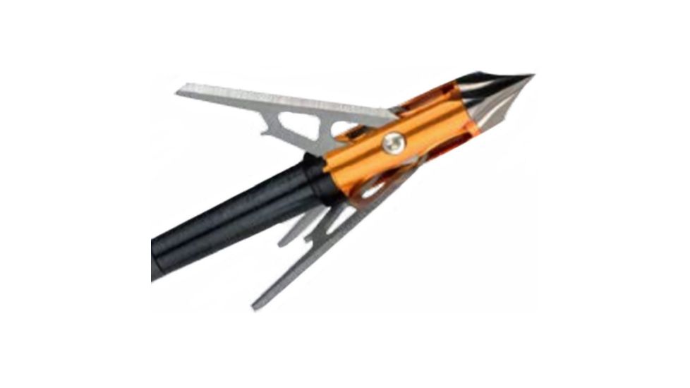 Rage Chisel Tip X Crossbow Broadhead 3 Blade 100 grain, Orange, Pack of 3, 60200