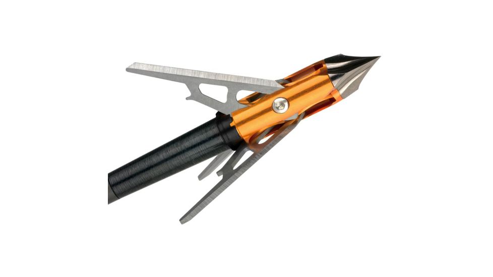 Rage Chisel Tip X Crossbow Broadhead 3 Blade 100 grain, Orange, Pack of 3, 60200