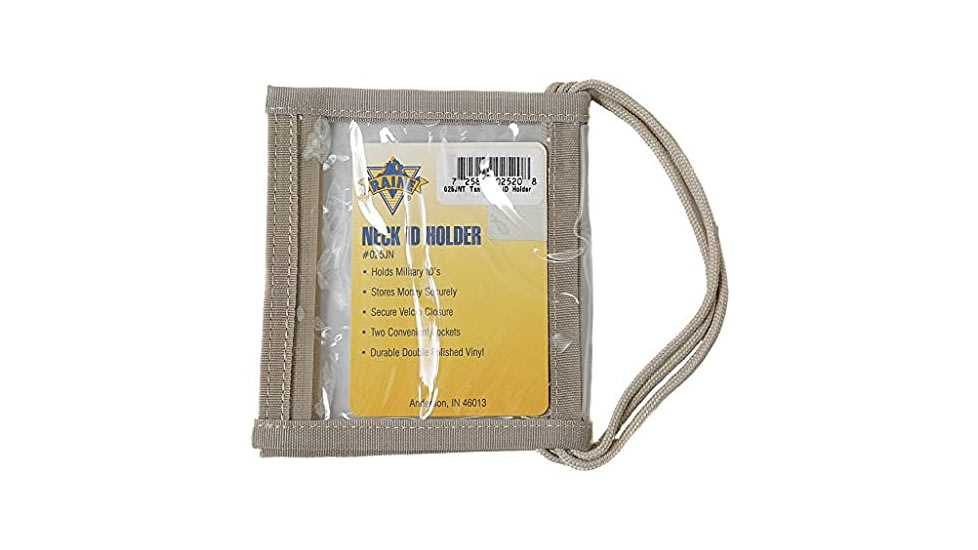 Raine Tactical Gear Military ID Holder, Neck Version, Desert Tan, 025JNT