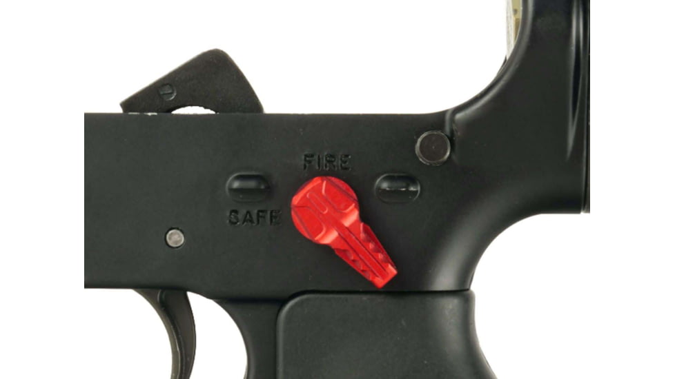 Rainier Arms Ambidextrous 50 &amp; 90 Degree MOD 2 Safety Selector Switch, Red, Small, RA-SS-50-RED