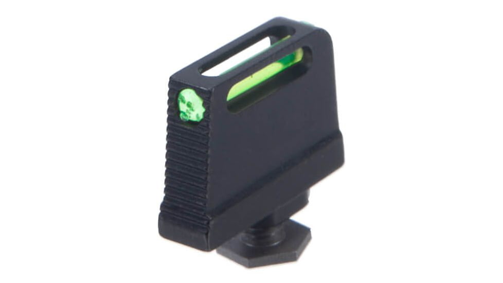Rainier Arms Fiber Optic Suppressor Height Sight Set For Glock, Logo, Black, RA-GLK-FO-SUP-SET-LG