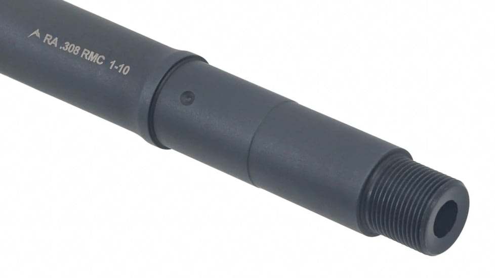 Rainier Arms Match Series .308 Win AR-10 Threaded Barrel,12 inch, Mid Length, 1-10 Twist, 5/8 X 24, Nitride, Black, Medium, RAB-M-308-12-M-NF-BLK