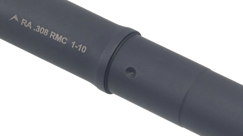 Rainier Arms Match Series .308 Win AR-10 Threaded Barrel,12 inch, Mid Length, 1-10 Twist, 5/8 X 24, Nitride, Black, Medium, RAB-M-308-12-M-NF-BLK