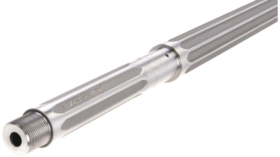 Rainier Arms Ultramatch MOD2 6.5 Creedmoor Barrel, 18in Polished, 1-8 Twist, 5/8x24, Silver, Medium, RAB-UM2-65CM-18-R-FF-POL