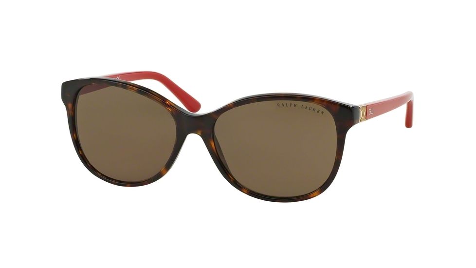 Ralph Lauren DECO EVOLUTION RL8116 Sunglasses 500373-57 - Dark Havana Frame, Brown Lenses