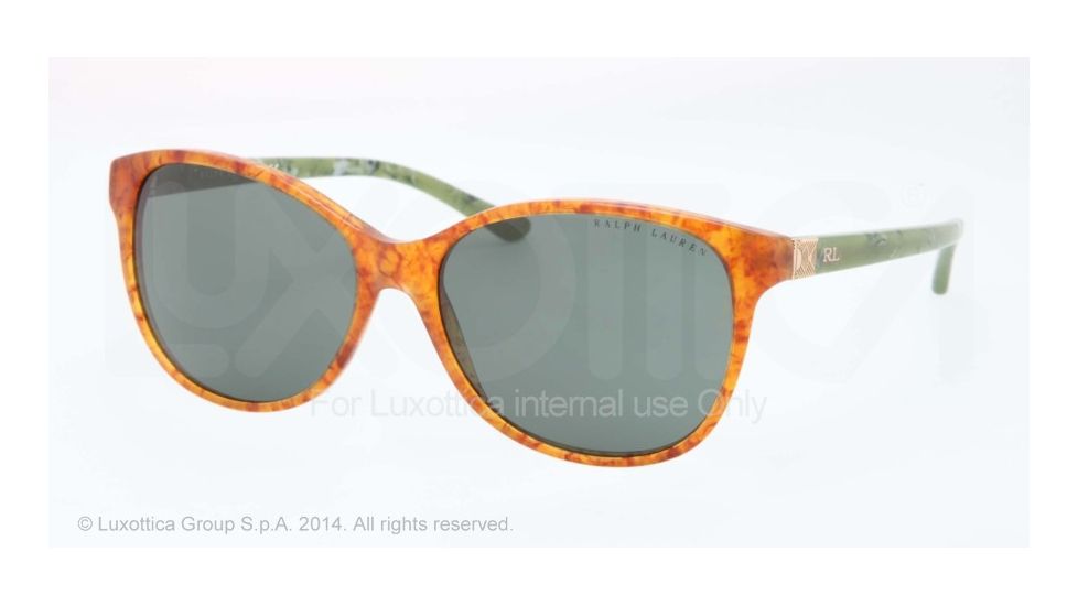 Ralph Lauren DECO EVOLUTION RL8116 Sunglasses 535471-57 - Vinatge Tortoise Frame, Green Lenses