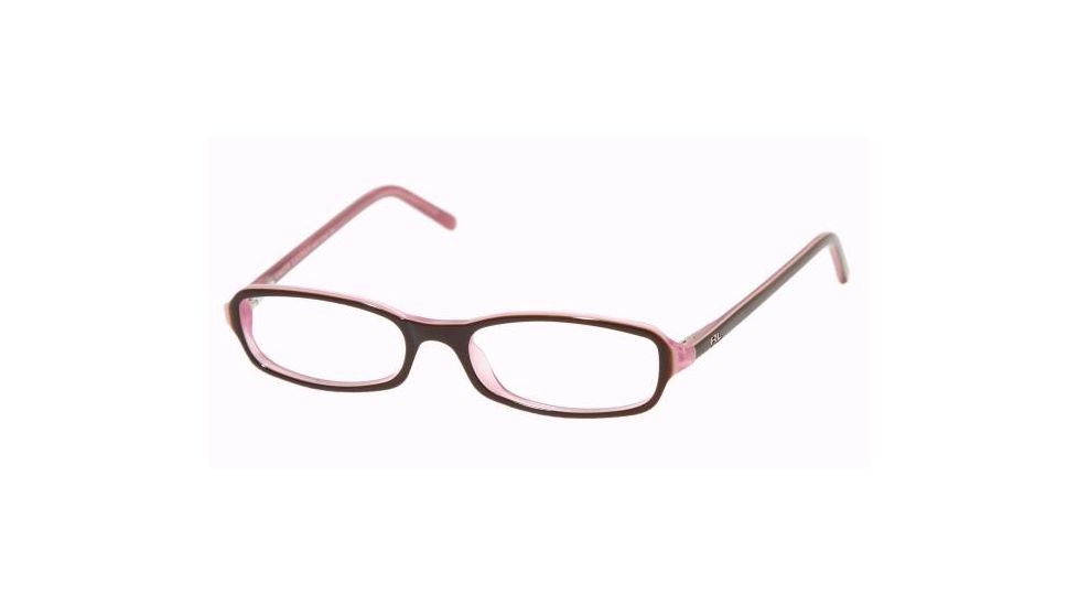 Ralph Lauren RL 6017 Eyeglasses w/ Top Brown/White/Liliac Frame w/Non-Rx 49 mm Diameter Lenses, 5014-4916