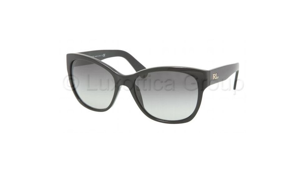 Ralph Lauren RL 8053 Sunglasses Styles Black Frame / Gray Gradient Lenses, 50018G-5717, Ralf Lauren RL 8053 Sunglasses Styles Black Frame / Gray Gradient Lenses