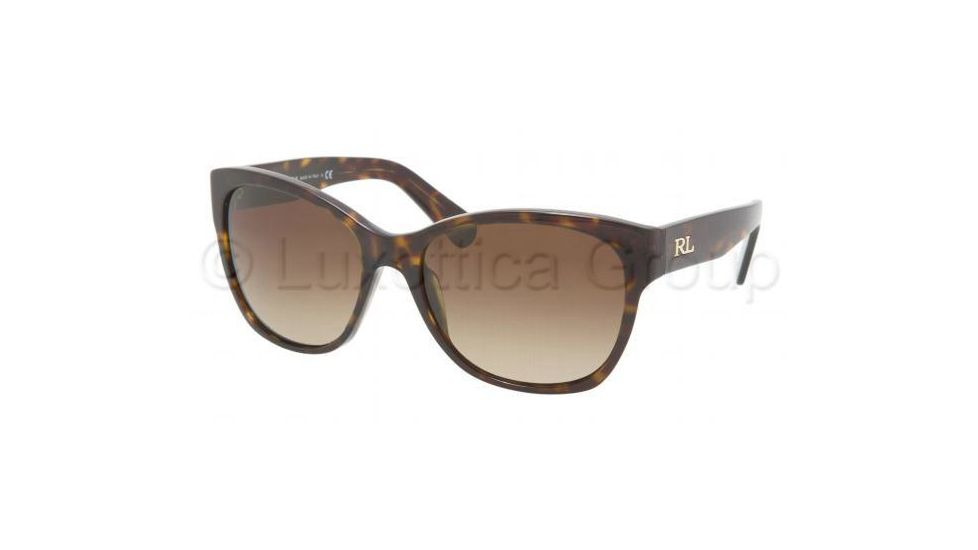 Ralph Lauren RL 8053 Sunglasses Styles Dark Havana Frame / Brown Gradient Lenses, 500313-5717, Ralf Lauren RL 8053 Sunglasses Styles Dark Havana Frame / Brown Gradient Lenses