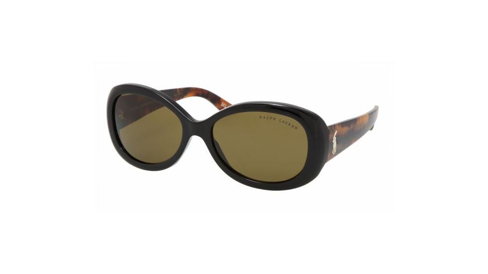 Ralph Lauren RL 8056 Sunglasses Styles Black Frame / Brown Lenses, 525873-5516, Ralf Lauren RL 8056 Sunglasses Styles Black Frame / Brown Lenses