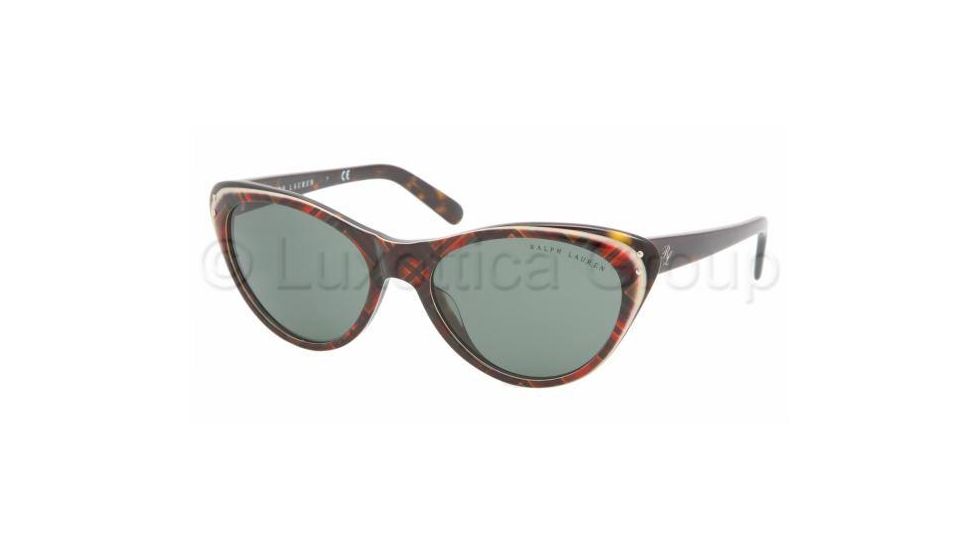Ralph Lauren RL8070 Progressive Sunglasses - Red Tartan Green Frame / 56 mm Prescription Lenses, 529471-5618