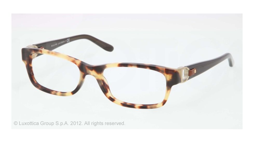 Ralph Lauren RL6106Q Bifocal Prescription Eyeglasses 5004-51 - Havana Spotty Frame, Demo Lens Lenses