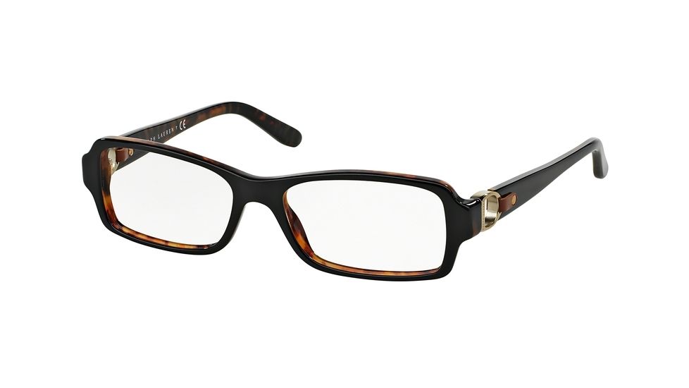 Ralph Lauren RL6107Q Eyeglass Frames 5260-53 - Black/Havana Frame, Demo Lens Lenses