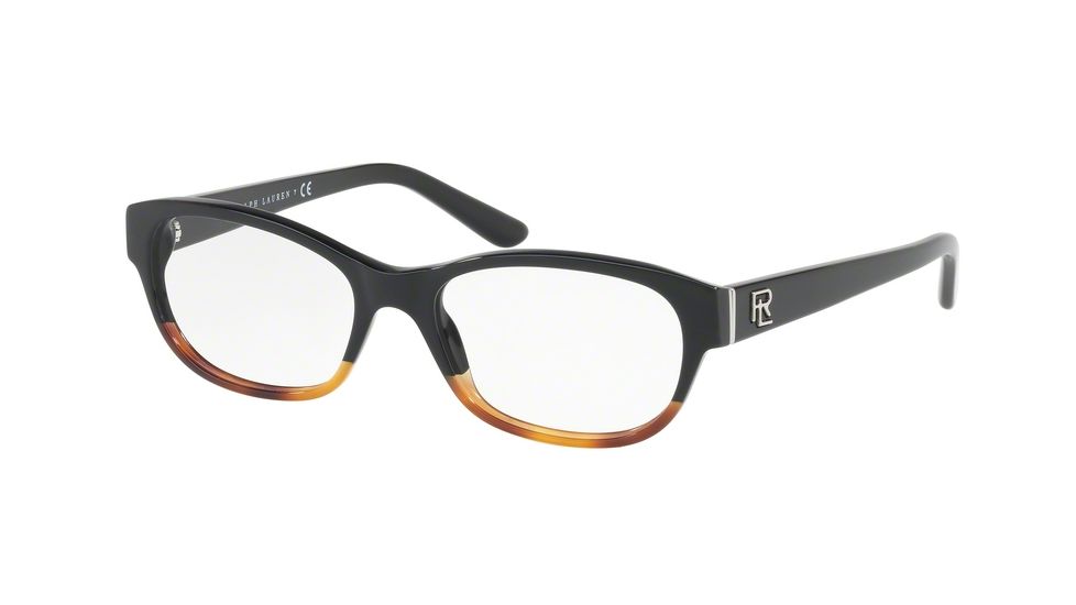 Ralph Lauren RL6148 Single Vision Prescription Eyeglasses 5581-51 - Black Gradient Havana Frame
