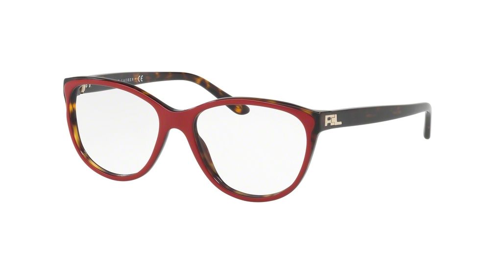 Ralph Lauren RL6161 Eyeglass Frames 5632-52 - Top Red/dark Havana Frame