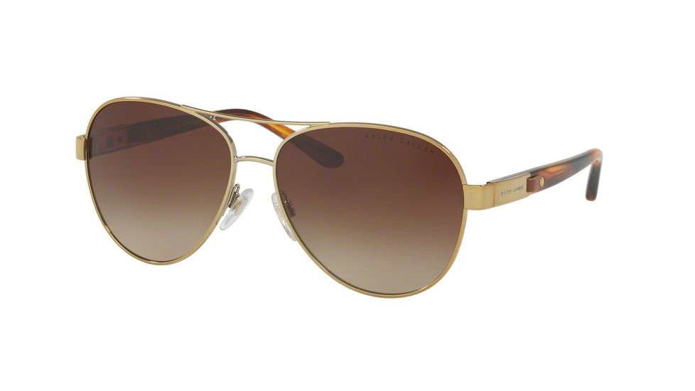 Ralph Lauren RL7054Q Sunglasses 911613-59 - Light Gold Frame, Brown Gradient Lenses
