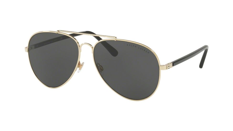 Ralph Lauren RL7058 Sunglasses 911687-62 - Light Gold Frame, Gray Lenses