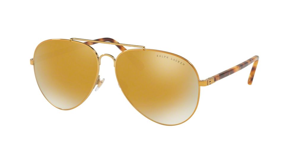 Ralph Lauren RL7058 Sunglasses 93117P-62 - Antique Gold Frame, Mirror Gold Multilayer Lenses