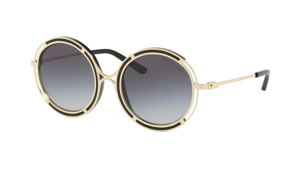 Ralph Lauren RL7060 Progressive Prescription Sunglasses, 53mm, Sanded Gold/Black, RL7060-93498G-53-PRO