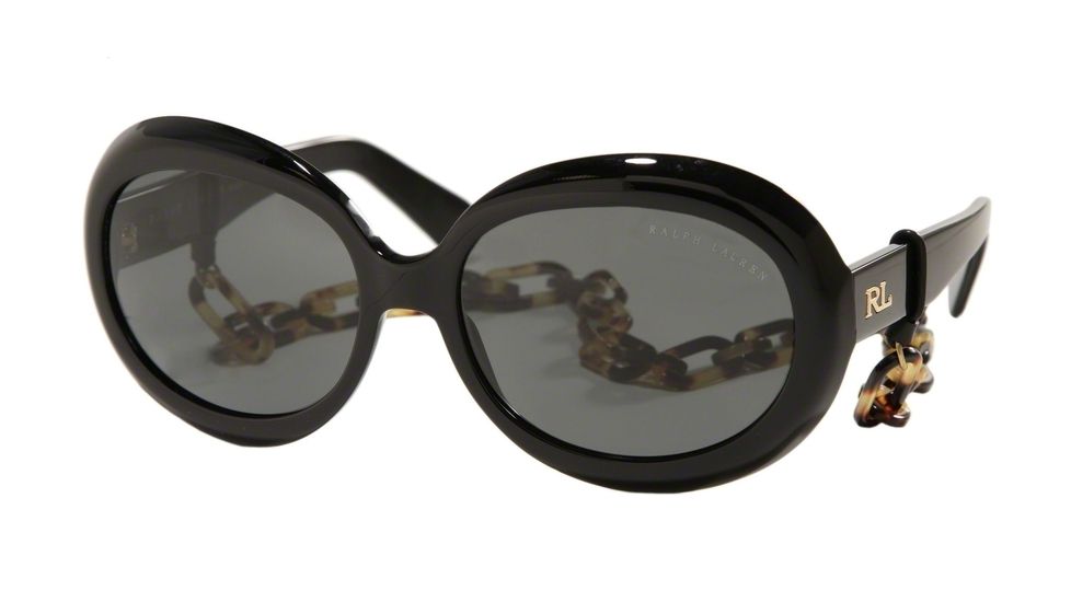 Ralph Lauren RL8026 Sunglasses with No-Line Progressive Rx Prescription Lenses, Select Frame Color / Lens Diameter Black Frame / 59 mm Prescription Lenses