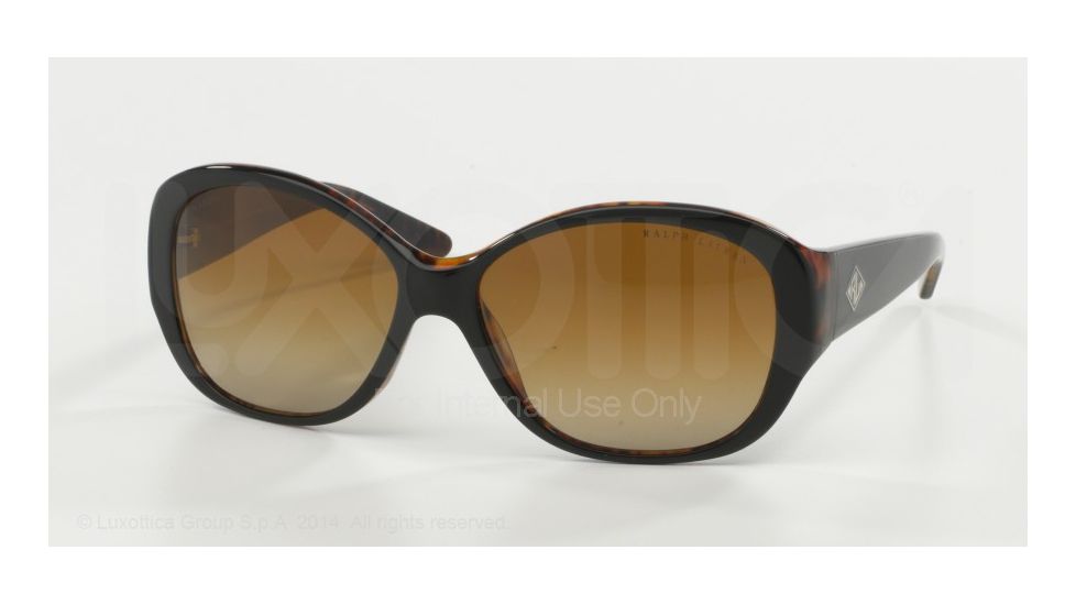 Ralph Lauren RL8091 Progressive Prescription Sunglasses RL8091-5260T5-60 - Lens Diameter 60 mm, Frame Color Top Black/Havana