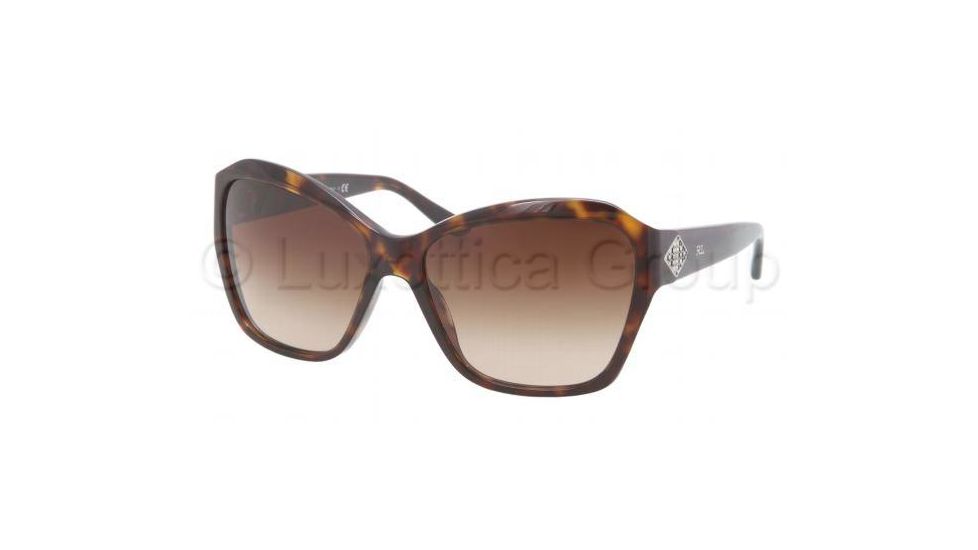 Ralph Lauren RL8095B Sunglasses 500313-5815 - Dark Havana Frame, Brown Gradient Lenses