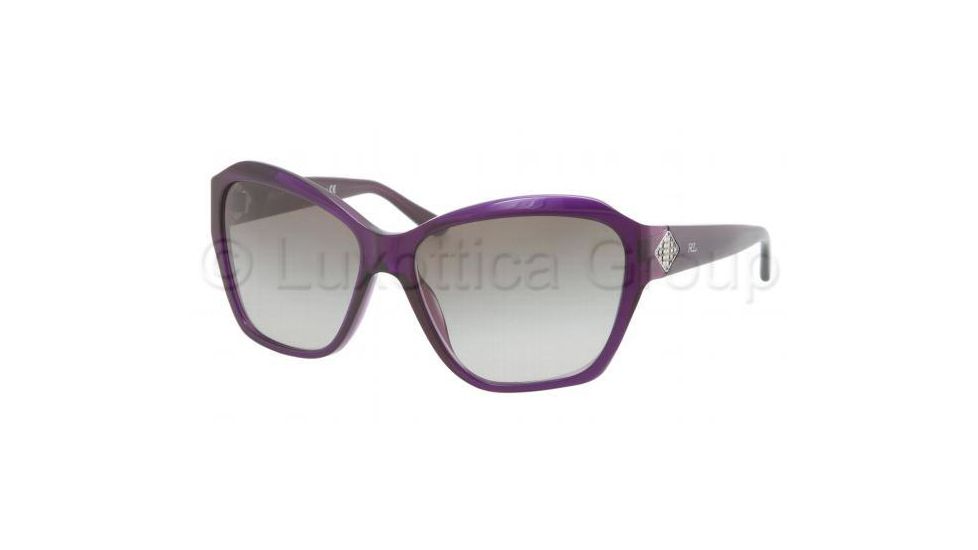 Ralph Lauren RL8095B Sunglasses 53948G-5815 - Transparent Violet Frame, Gradient Gray Lenses