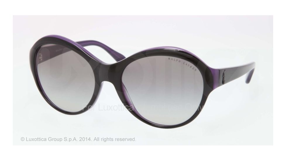 Ralph Lauren RL8111 Single Vision Prescription Sunglasses RL8111-537111-59 - Lens Diameter 59 mm, Frame Color Top Black On Violet