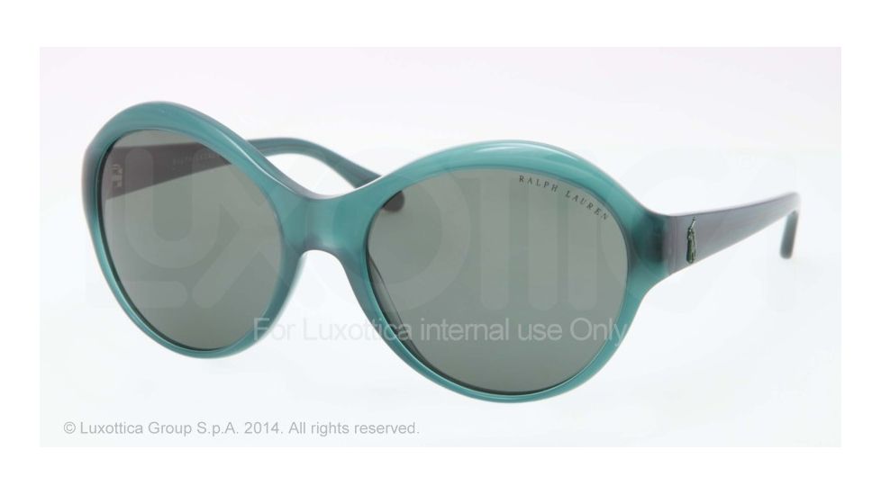 Ralph Lauren RL8111 Single Vision Prescription Sunglasses RL8111-544671-59 - Lens Diameter 59 mm, Frame Color Shiny Green