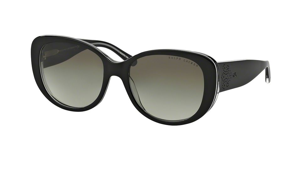 Ralph Lauren RL8114 Progressive Prescription Sunglasses RL8114-54488E-56 - Lens Diameter 56 mm, Frame Color Black/white/trasparent