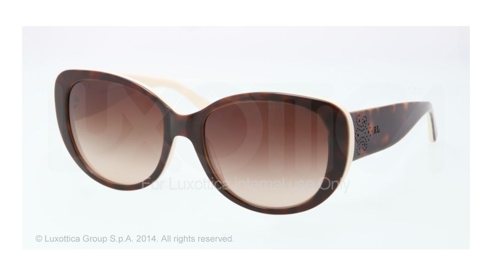 Ralph Lauren RL8114 Progressive Prescription Sunglasses RL8114-545113-56 - Lens Diameter 56 mm, Frame Color Top Dark Havana On Cream