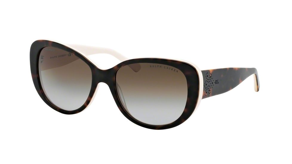 Ralph Lauren RL8114 Progressive Prescription Sunglasses RL8114-5451T5-56 - Lens Diameter 56 mm, Frame Color Top Dark Havana/cream