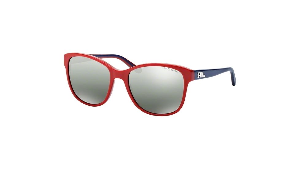 Ralph Lauren RL8123 Single Vision Prescription Sunglasses RL8123-53107G-56 - Lens Diameter 56 mm, Frame Color Red