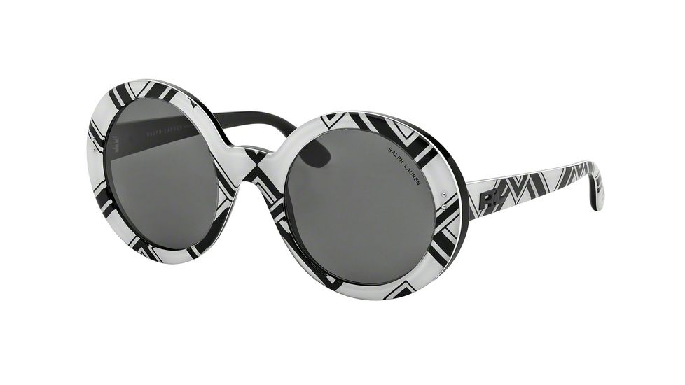 Ralph Lauren RL8126 Bifocal Prescription Sunglasses RL8126-548487-51 - Lens Diameter 51 mm, Frame Color Greek Black On White