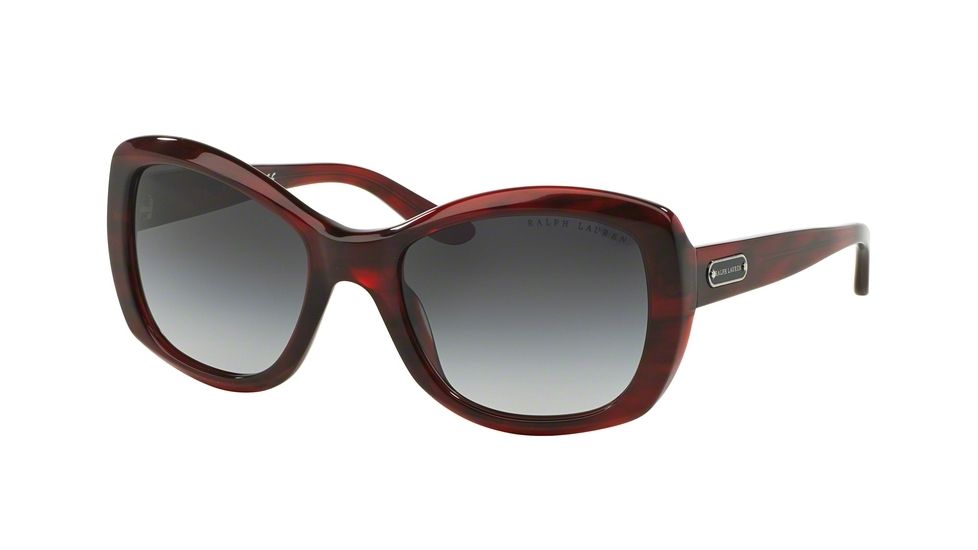 Ralph Lauren RL8132 Single Vision Prescription Sunglasses RL8132-55228G-55 - Lens Diameter 55 mm, Frame Color Stripped Red Havana