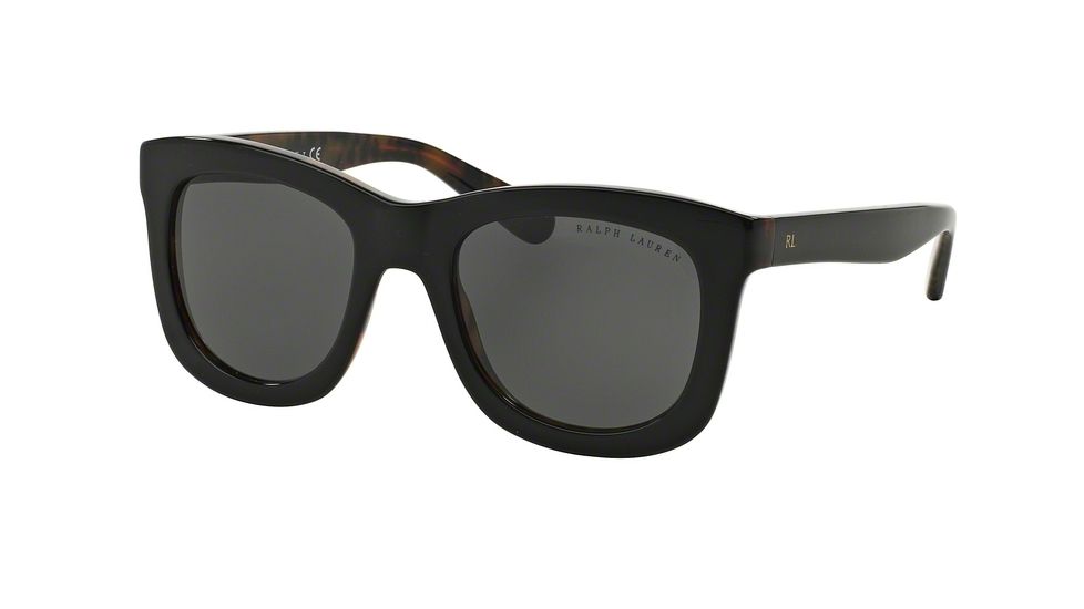 Ralph Lauren RL8137 Single Vision Prescription Sunglasses RL8137-526087-51 - Lens Diameter 51 mm, Frame Color Top Black/jerry Tortoise