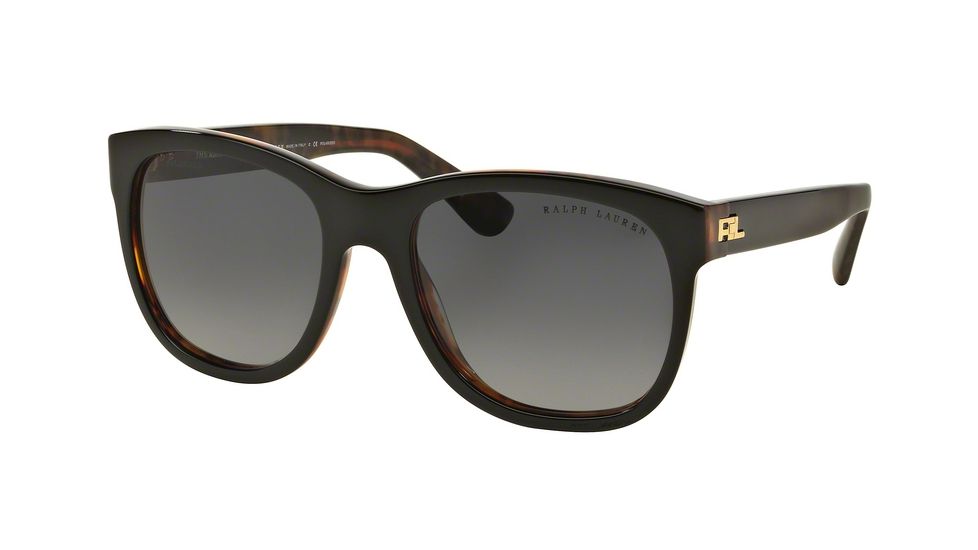 Ralph Lauren RL8141 Sunglasses 5260T3-56 - Top Black/jerry Havana Frame, Gradient Grey Polar Lenses