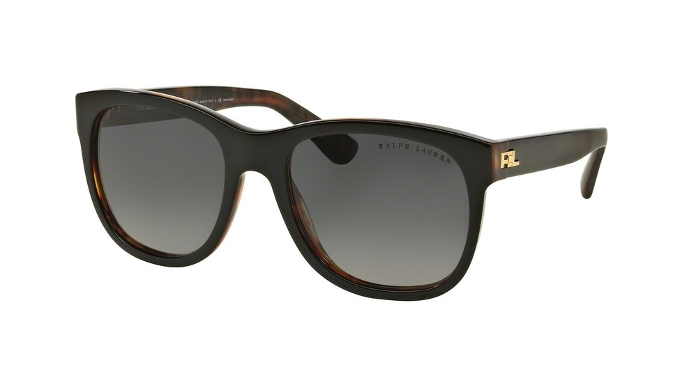 Ralph Lauren RL8141 Sunglasses 5260T3-60 - Top Black/jerry Havana Frame, Gradient Grey Polar Lenses