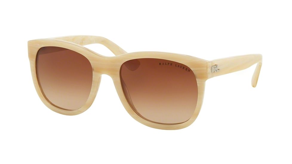 Ralph Lauren RL8141 Sunglasses 53053B-56 - Bone Frame, Gradient Brown Lenses