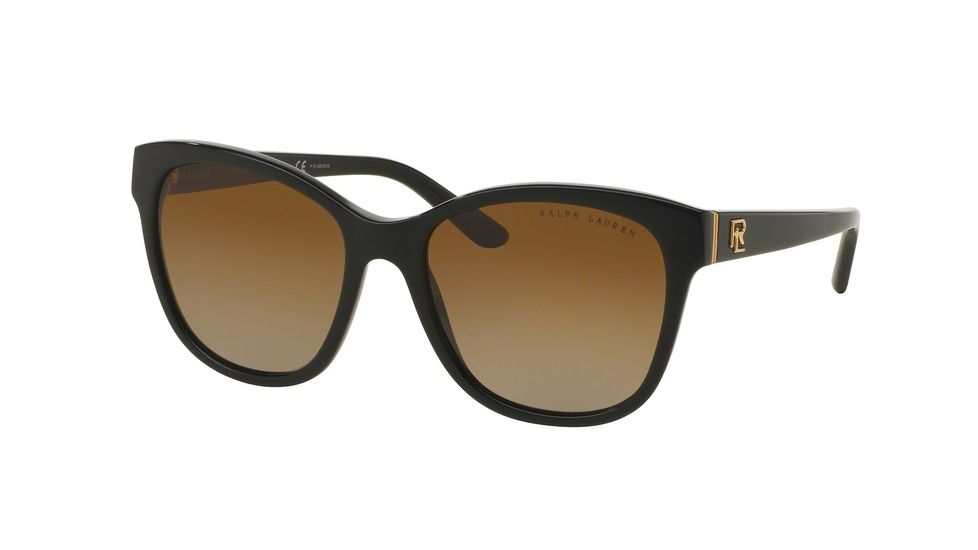 Ralph Lauren RL8143 Single Vision Prescription Sunglasses RL8143-5001T5-55 - Lens Diameter 55 mm, Frame Color Shiny Black