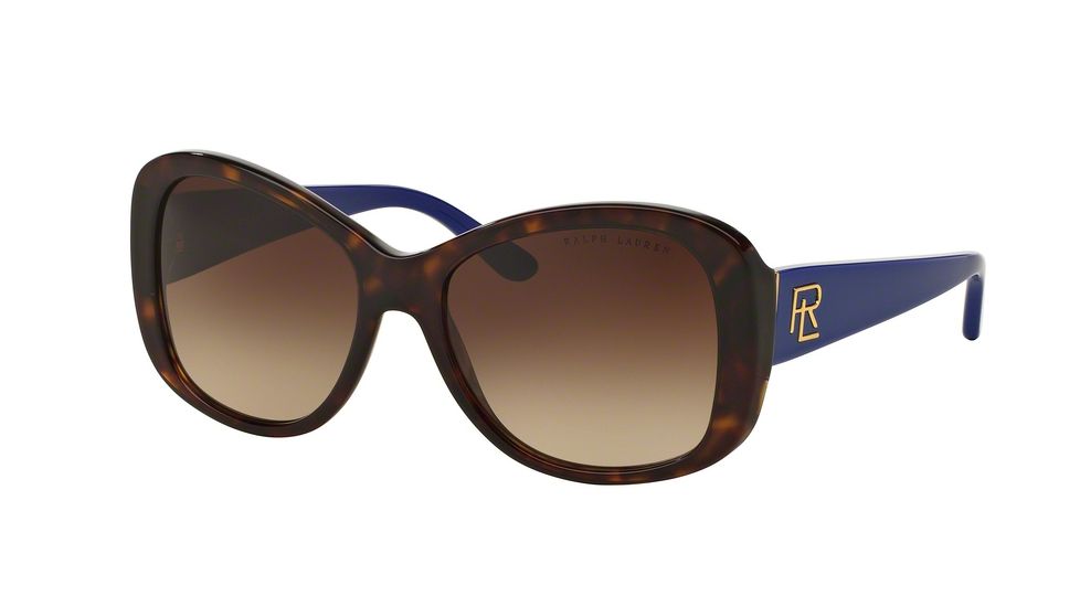 Ralph Lauren RL8144 Progressive Prescription Sunglasses RL8144-500313-56 - Lens Diameter 56 mm, Frame Color Shiny Dark Havana