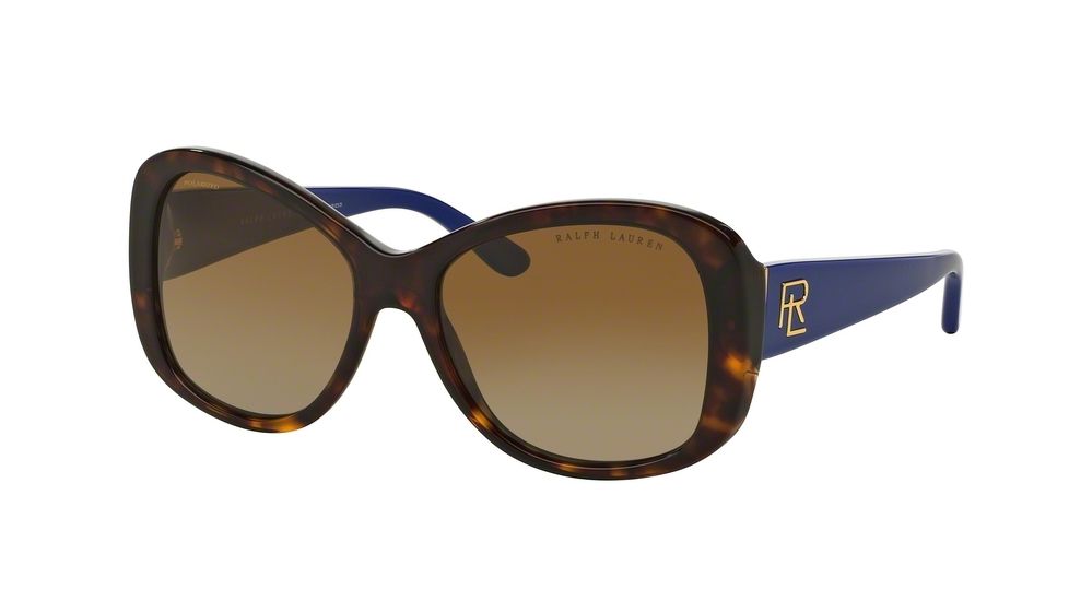 Ralph Lauren RL8144 Progressive Prescription Sunglasses RL8144-5003T5-56 - Lens Diameter 56 mm, Frame Color Shiny Dark Havana